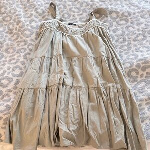 Wishlist Light Gray A-Line Tiered Skirt